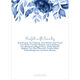 Navy Rose Vine Topper Invitations Image 2 of 2